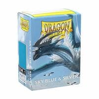 Dragon Shield Dual Matte Standard Sleeves - Sky Blue & Silver (100 Pack) - Dragon Shield Card Sleeves - Card Sleeves card