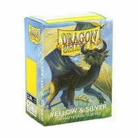 Dragon Shield Dual Matte Standard Sleeves - Yellow & Silver (100 Pack) - Dragon Shield Card Sleeves - Card Sleeves card