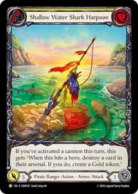 Shallow Water Shark Harpoon - GEM Pack 4 - Flesh and Blood TCG card