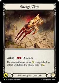 Savage Claw - GEM Pack 4 - Flesh and Blood TCG card