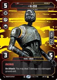 K-2S0 - Locking the Vault (Serialized) - A Lawless Time - Star Wars: Unlimited card