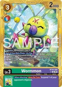 Wormmon - BT16-040 (Gold Border) - Advanced Booster Digimon Generation - Digimon Card Game card