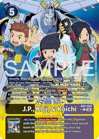 J.P., Koji, & Koichi (Alternate Art) - Advanced Booster Digimon Generation - Digimon Card Game card