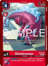 Dimetromon - BT21-017 - Limited Card Pack -Another Knight- - Digimon Card Game card