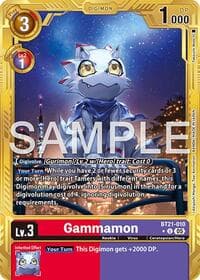 Gammamon - BT21-010 (Gold Border) - Advanced Booster Digimon Generation - Digimon Card Game card