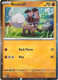 Rockruff - 116/193 (Cosmos Holo) - Blister Exclusives - Pokemon card