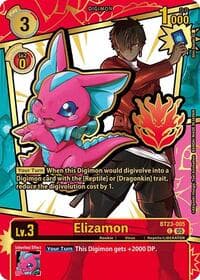Elizamon (Rare Pull) - Dawn of Liberator - Digimon Card Game card
