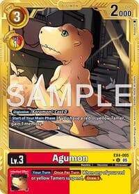 Agumon - EX4-005 (Gold Border) - Advanced Booster Digimon Generation - Digimon Card Game card