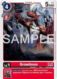 Growlmon - ST7-05 (Reprint) - Advanced Booster Digimon Generation - Digimon Card Game card