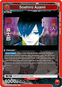 Soshiro Azami (062) - UE16BT: KAGURABACHI - Union Arena card