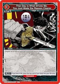 That Day is What Drives Me. You Just Made the Reason Clearer - UE16BT: KAGURABACHI - Union Arena card
