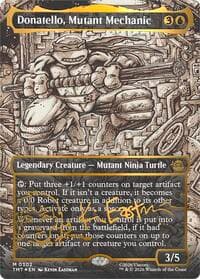 Donatello, Mutant Mechanic (Borderless) (Gold-Stamped Signature) - Teenage Mutant Ninja Turtles - Magic: The Gathering card