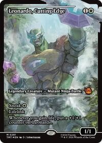 Leonardo, Cutting Edge (Showcase) - Teenage Mutant Ninja Turtles - Magic: The Gathering card