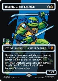 Leonardo, the Balance (0083) (Borderless) (Surge Foil) - Commander: Teenage Mutant Ninja Turtles - Magic: The Gathering card