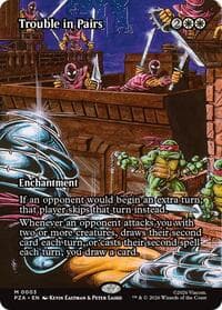Trouble in Pairs (Borderless) - Teenage Mutant Ninja Turtles Source Material - Magic: The Gathering card