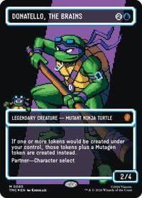 Donatello, the Brains (0085) (Borderless) (Surge Foil) - Commander: Teenage Mutant Ninja Turtles - Magic: The Gathering card