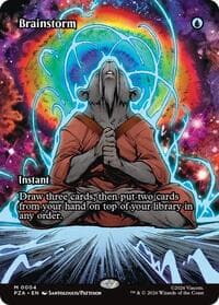 Brainstorm (Borderless) - Teenage Mutant Ninja Turtles Source Material - Magic: The Gathering card