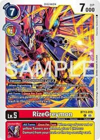 RizeGreymon - BT13-015 (Reprint) - Advanced Booster Digimon Generation - Digimon Card Game card