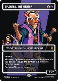 Splinter, the Mentor (0089) (Borderless) (Surge Foil) - Commander: Teenage Mutant Ninja Turtles - Magic: The Gathering card