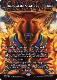 Splinter of the Shadows - Ashcoat of the Shadow Swarm (Borderless) - Teenage Mutant Ninja Turtles Source Material - Magic: The Gathering card