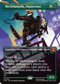 Michelangelo, Improviser (Borderless) - Teenage Mutant Ninja Turtles - Magic: The Gathering card