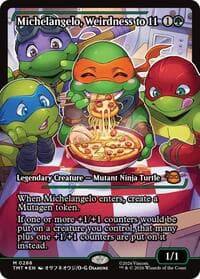 Michelangelo, Weirdness to 11 (Showcase) - Teenage Mutant Ninja Turtles - Magic: The Gathering card