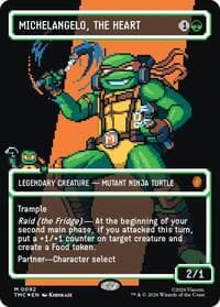 Michelangelo, the Heart (0092) (Borderless) (Surge Foil) - Commander: Teenage Mutant Ninja Turtles - Magic: The Gathering card
