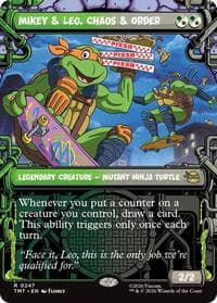 Mikey & Leo, Chaos & Order (Showcase) - Teenage Mutant Ninja Turtles - Magic: The Gathering card
