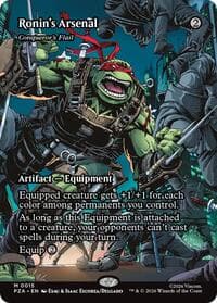 Ronin's Arsenal - Conqueror's Flail (Borderless) - Teenage Mutant Ninja Turtles Source Material - Magic: The Gathering card