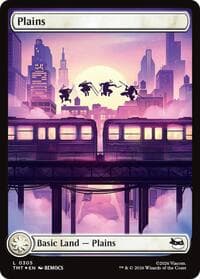 Plains (0305) (Surge Foil) - Teenage Mutant Ninja Turtles - Magic: The Gathering card