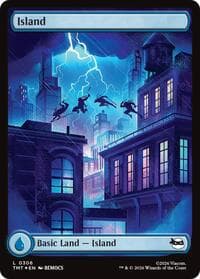 Island (0306) (Surge Foil) - Teenage Mutant Ninja Turtles - Magic: The Gathering card
