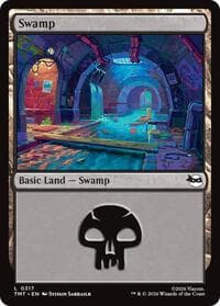 Swamp (0317) - Teenage Mutant Ninja Turtles - Magic: The Gathering card