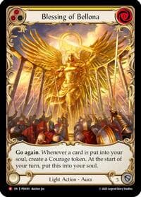 Blessing Of Bellona (Yellow) (Extended Art) - Compendium of Rathe - Flesh and Blood TCG card