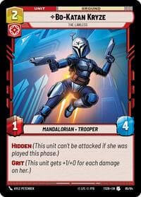 Bo-Katan Kryze - The Lawless - Twin Suns - Star Wars: Unlimited card