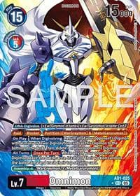 Omnimon - AD1-025 (Alternate Art) - Advanced Booster Digimon Generation - Digimon Card Game card