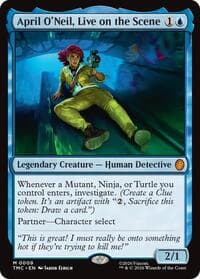 April O'Neil, Live on the Scene - Commander: Teenage Mutant Ninja Turtles - Magic: The Gathering card