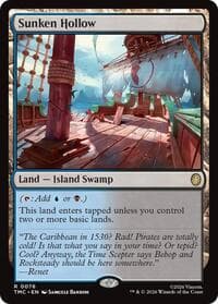 Sunken Hollow - Commander: Teenage Mutant Ninja Turtles - Magic: The Gathering card