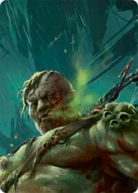 Riptide, Lurker of the Deep // Gravy Bones, Shipwrecked Looter Double Sided Art Card (Top Left) - GEM Pack 2 - Flesh and Blood TCG card