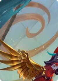 Puffin, Full Steam Ahead // Marlynn, Treasure Hunter Double Sided Art Card (Top Left) - GEM Pack 2 - Flesh and Blood TCG card
