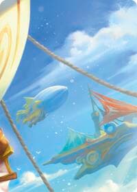 Puffin, Full Steam Ahead // Marlynn, Treasure Hunter Double Sided Art Card (Middle Right) - GEM Pack 2 - Flesh and Blood TCG card