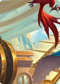 Puffin, Full Steam Ahead // Marlynn, Treasure Hunter Double Sided Art Card (Middle Left) - GEM Pack 2 - Flesh and Blood TCG card