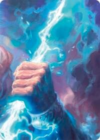 Enlightened Strike // Shelter from the Storm Double Sided Art Card (Top Center) - GEM Pack 4 - Flesh and Blood TCG card