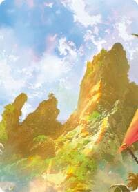 Treasure Island // High Seas Map Doubled Sided Art Card (Top Center) - High Seas - Flesh and Blood TCG card