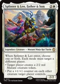 Splinter & Leo, Father & Son - Commander: Teenage Mutant Ninja Turtles - Magic: The Gathering card
