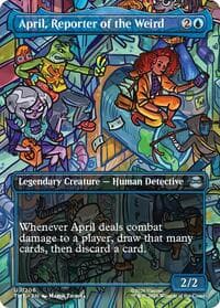 April, Reporter of the Weird (Borderless) - Teenage Mutant Ninja Turtles - Magic: The Gathering card