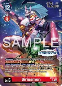 Siriusmon (Ultimate Cup 26-27 Season 1 Winner) - World Convergence - Digimon Card Game card
