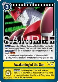 Awakening of the Sun (Reprint) - Advanced Booster Digimon Generation - Digimon Card Game card