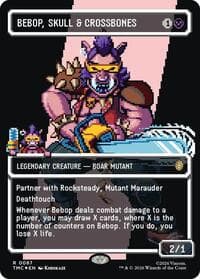 Bebop, Skull & Crossbones (Borderless) (Surge Foil) - Commander: Teenage Mutant Ninja Turtles - Magic: The Gathering card