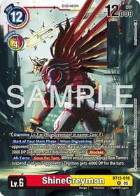 ShineGreymon - BT13-018 (Reprint) - Advanced Booster Digimon Generation - Digimon Card Game card
