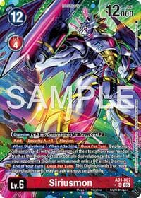 Siriusmon (Alternate Art) - Advanced Booster Digimon Generation - Digimon Card Game card